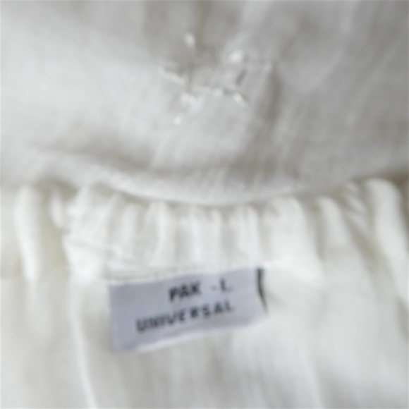 Pak-L Universal Blouse Popover Lightweight Sheer Cotton Gauze Embroidery - Picture 5 of 6